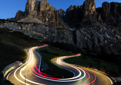 Lighttrails – Dolomites, Italy